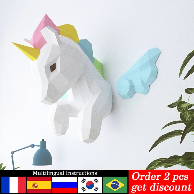 Rainbow Unicorn Animal Wall De - огляд і ціна Home Decor Center