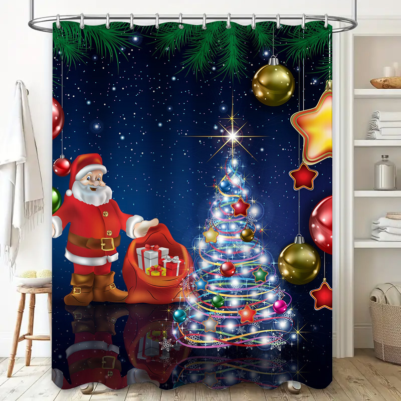 TU Christmas Shower Curtain Sa - огляд і ціна Home Xmas Decor Ideas