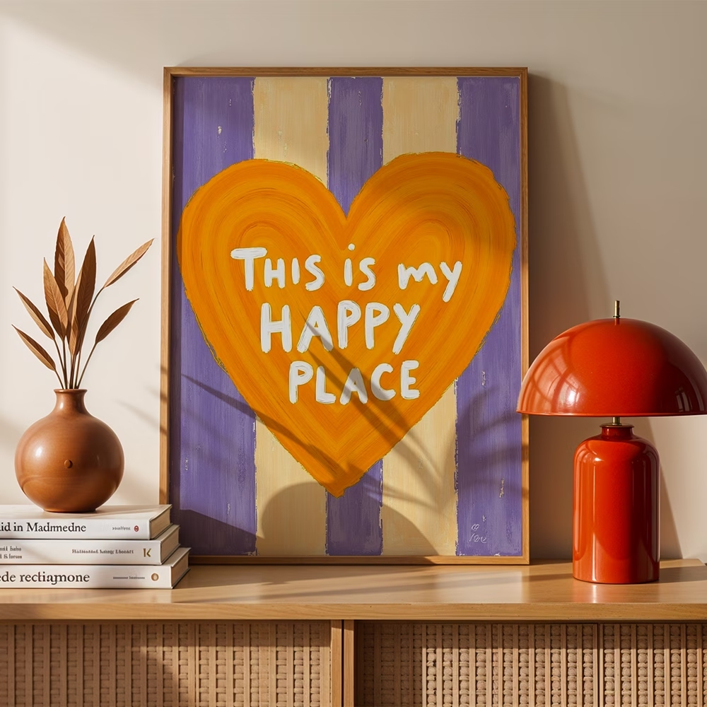 Modern,Retro This Is My Happy  - огляд і ціна Home Decor Retro