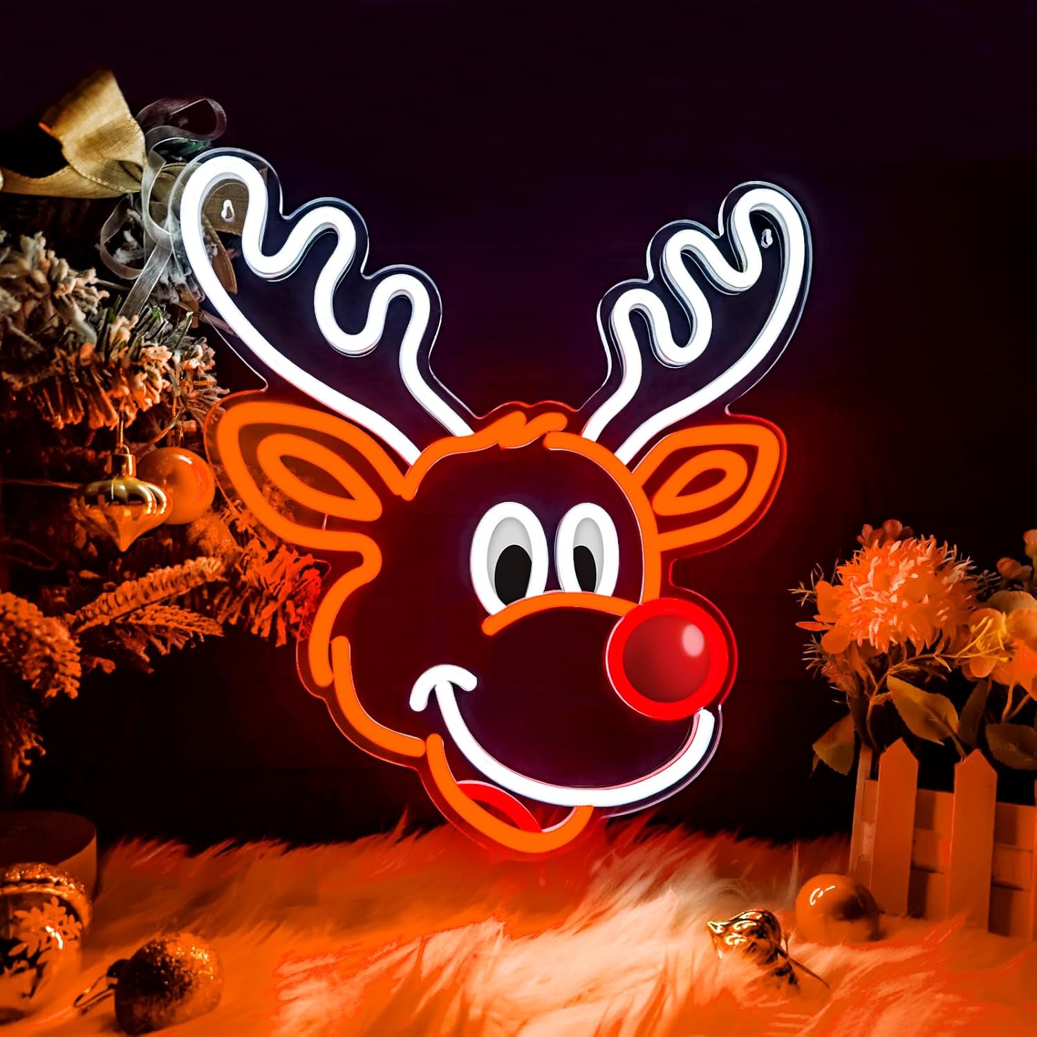 Cute Christmas Reindeer Neon S - огляд і ціна Home Xmas Decor Ideas