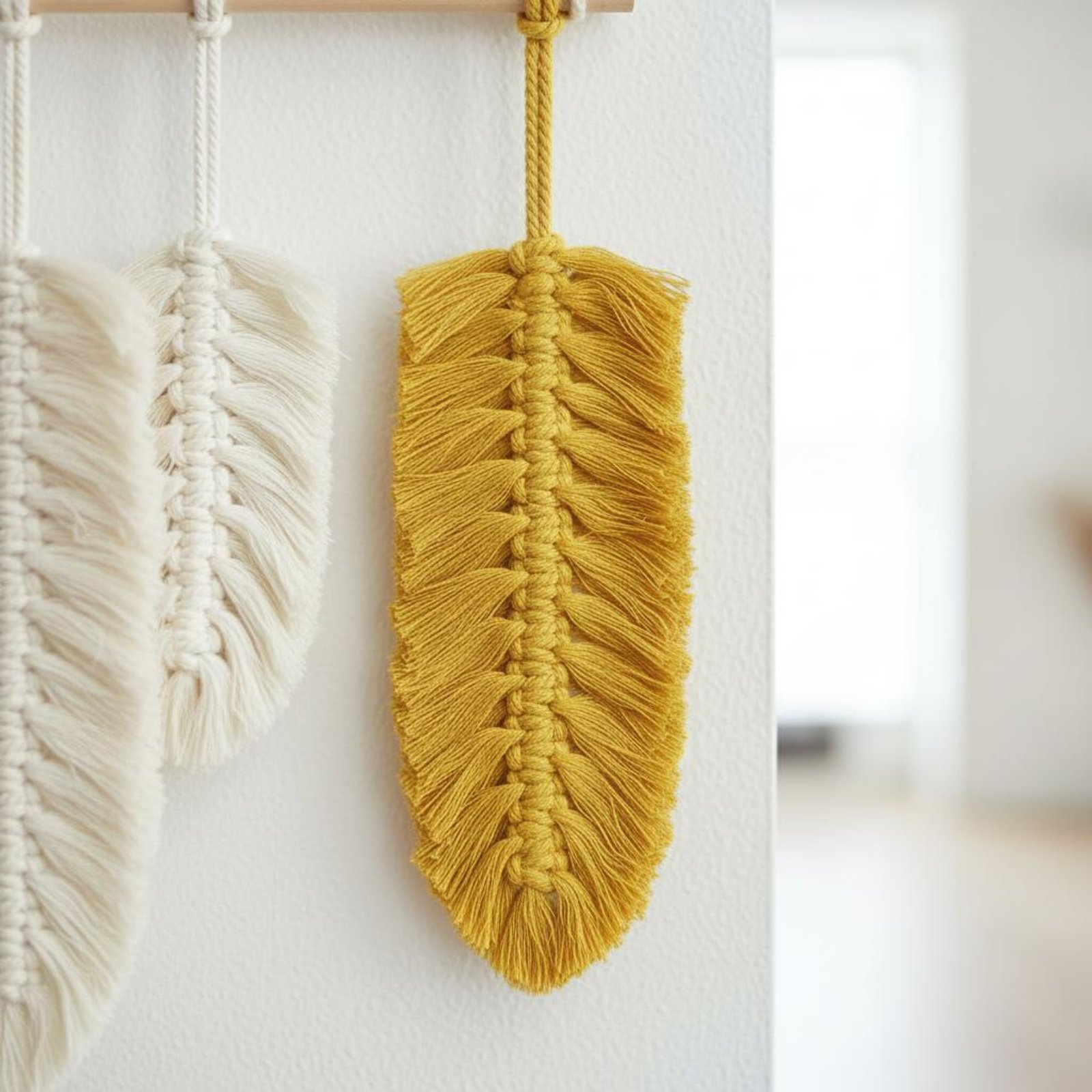 Macrame Feather Wall Hanging H - огляд і ціна Macrame Wall Hanging