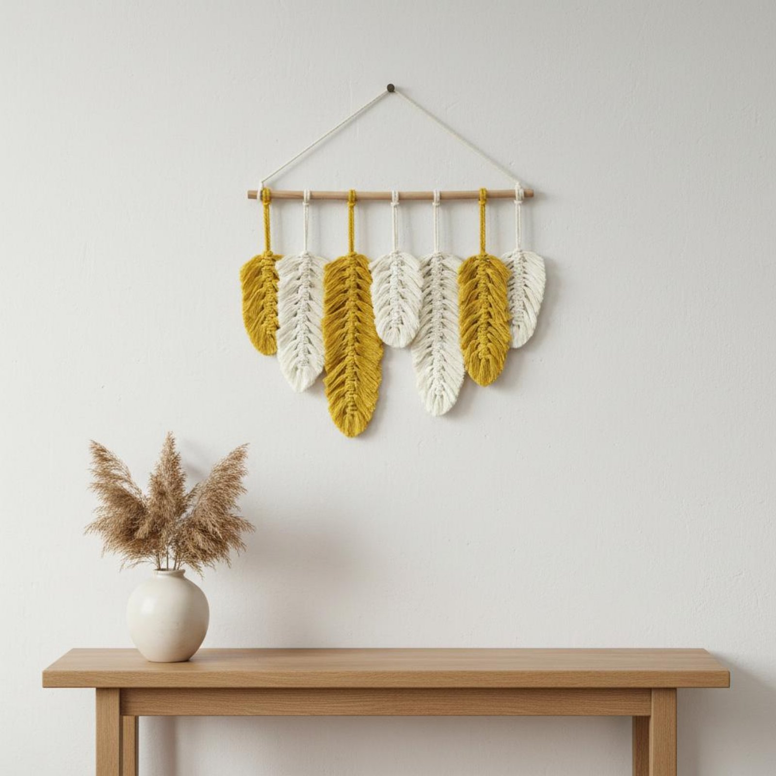 Macrame Feather Wall Hanging H - огляд і ціна Macrame Wall Hanging