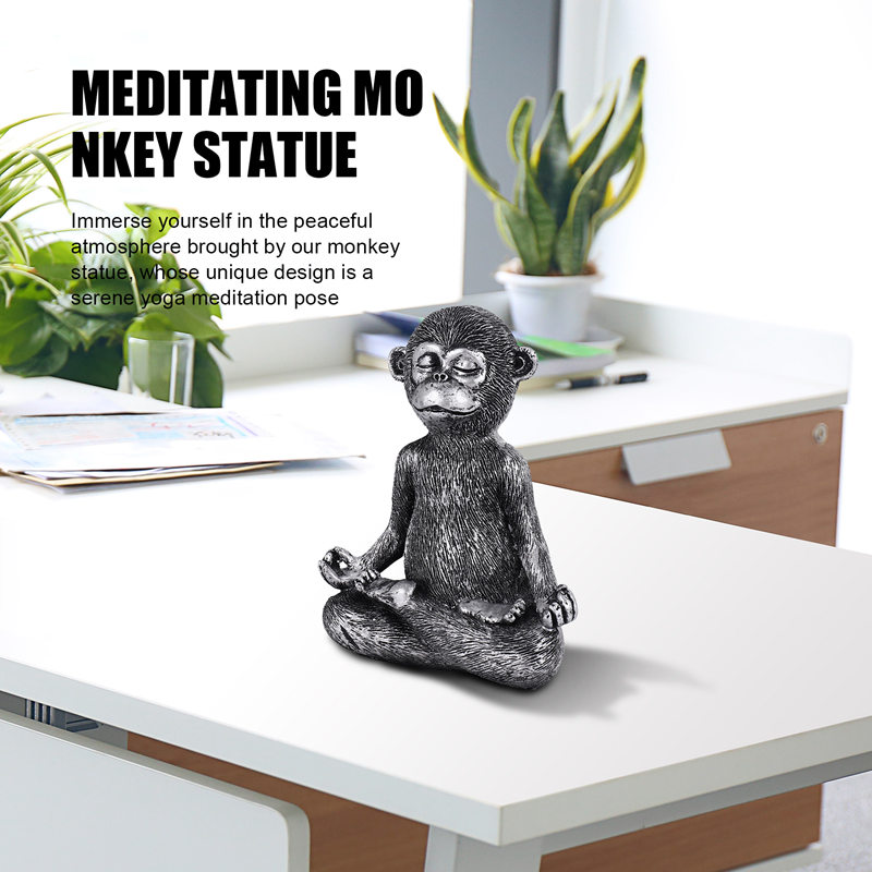 Meditating Monkey Statue Resin - огляд і ціна Home Decor Outdoor