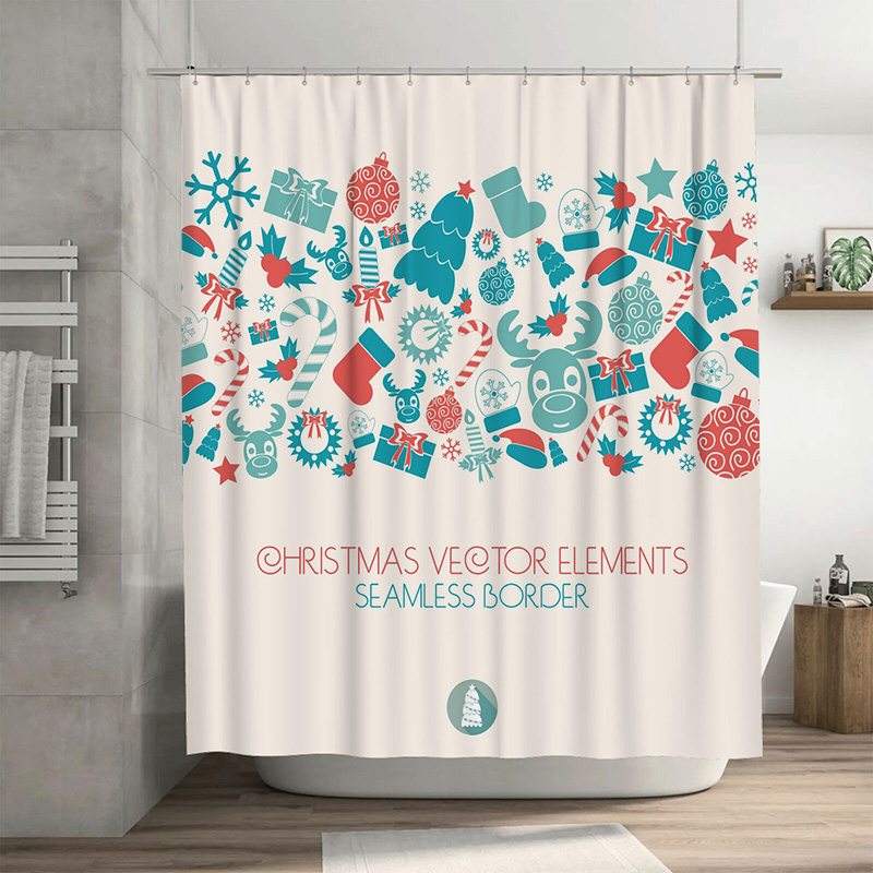 TU Christmas Shower Curtain Fe - огляд і ціна Home Xmas Decor Ideas