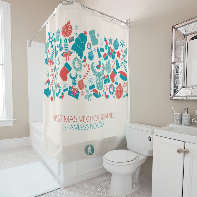 TU Christmas Shower Curtain Fe - огляд і ціна Home Xmas Decor Ideas