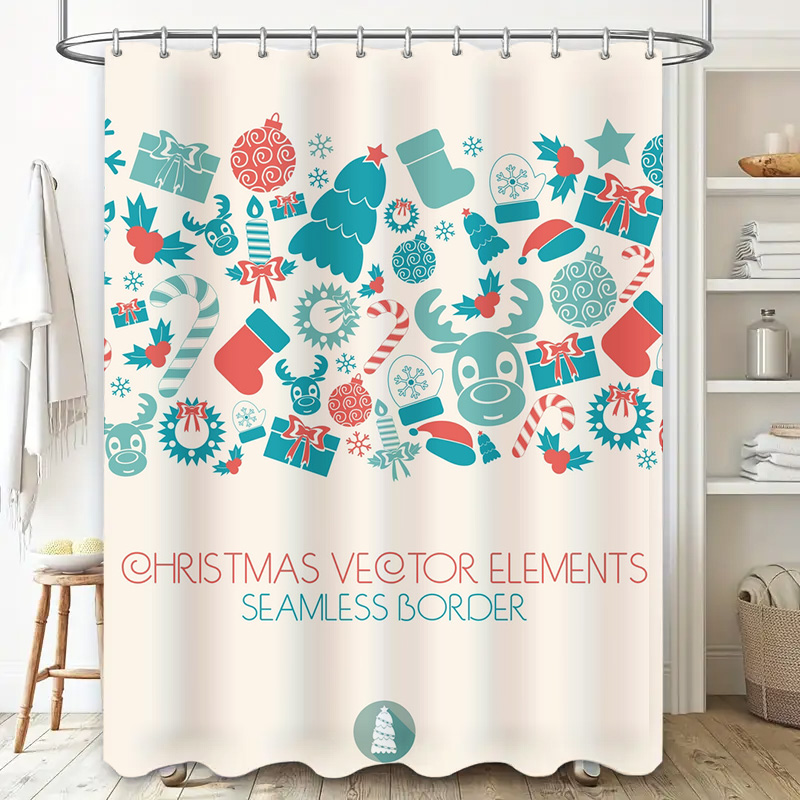 TU Christmas Shower Curtain Fe - огляд і ціна Home Xmas Decor Ideas