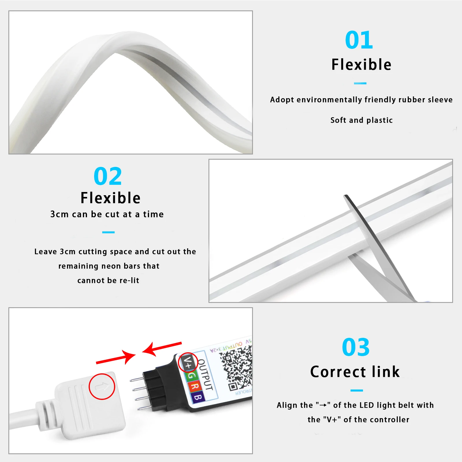 1-5m RGB LED Neon Strip Light  - огляд і ціна Home Decor Zone